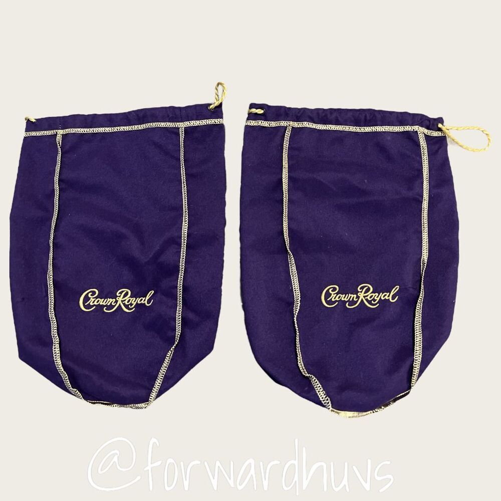 Crown Royal Bags (2) Purple and Gold